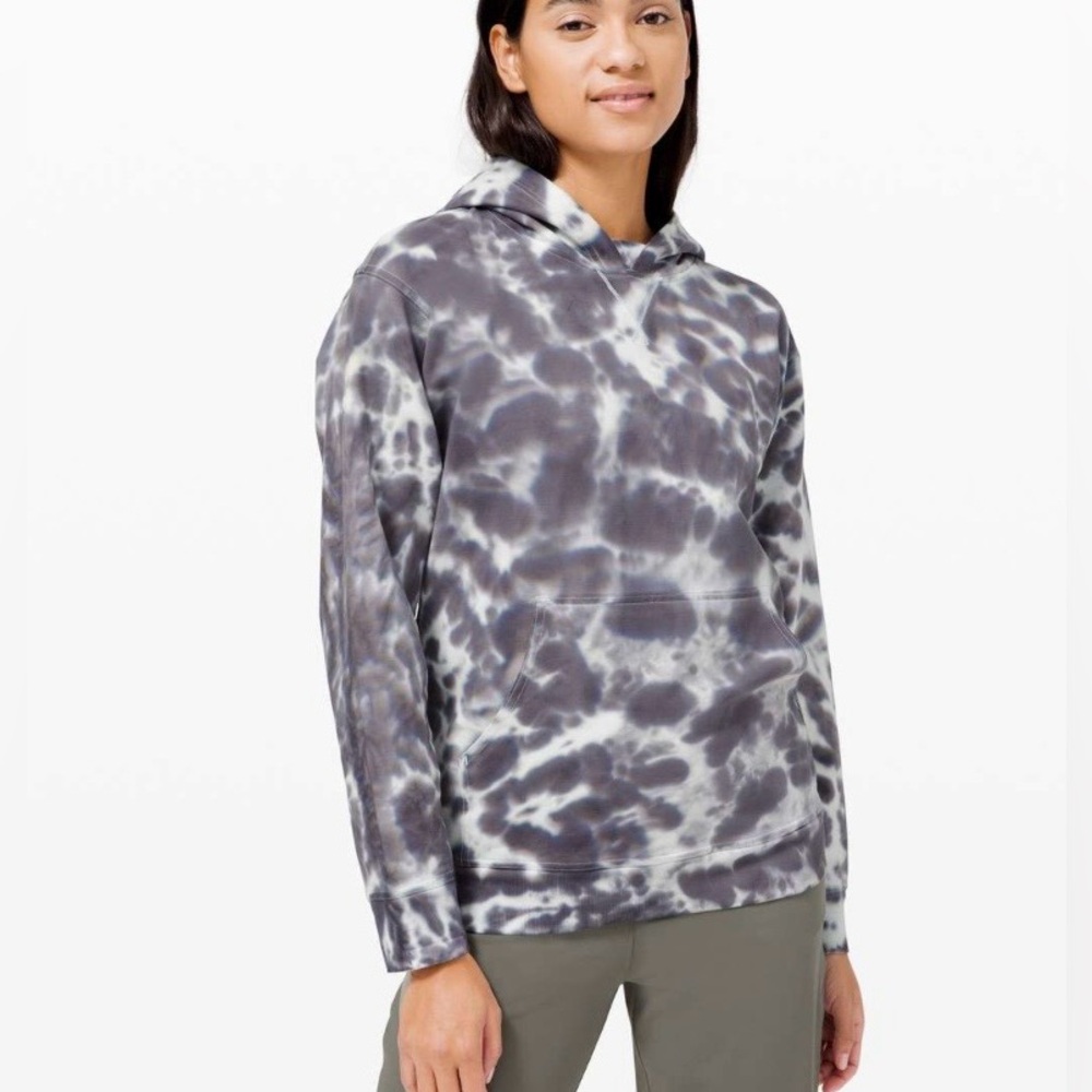 Lululemon all yours  hoodie tie dye  fleece 
 Marmoleado  graphite  grey